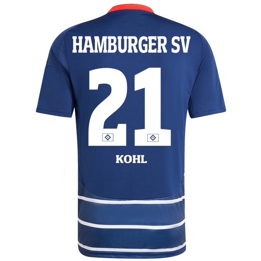 Kandiny Kinder Ohene Köhl #21 Dunkelblau Auswärtstrikot Trikot 2024/25 T-Shirt