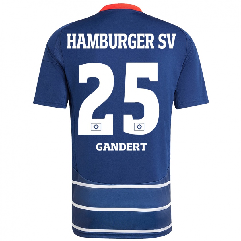 Kandiny Kinder Jeremy Gandert #25 Dunkelblau Auswärtstrikot Trikot 2024/25 T-Shirt