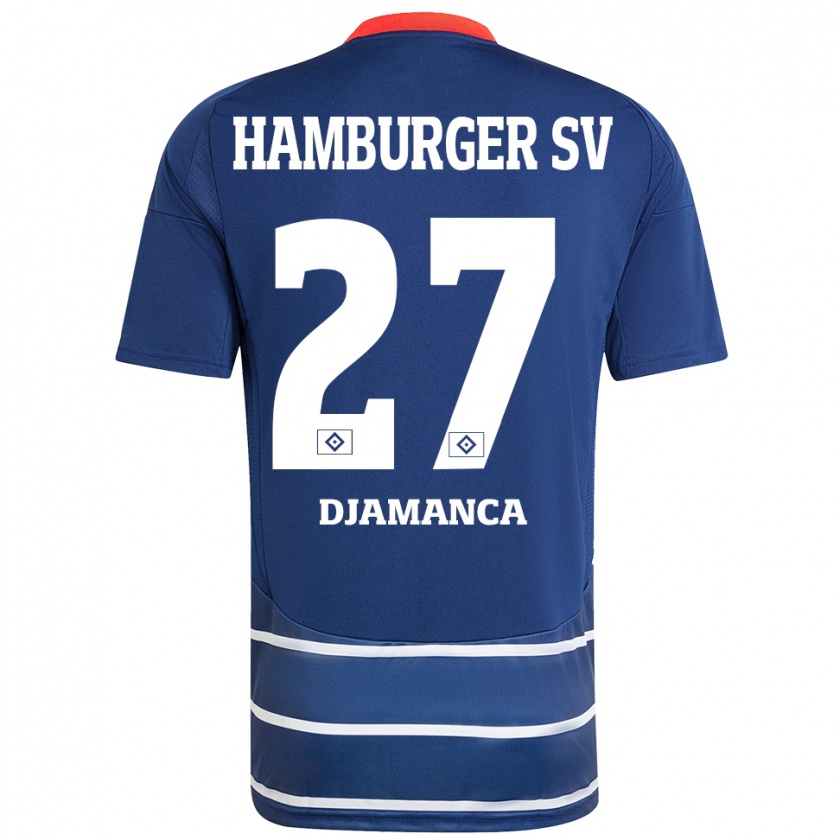 Kandiny Kinder Ismaila Djamanca #27 Dunkelblau Auswärtstrikot Trikot 2024/25 T-Shirt