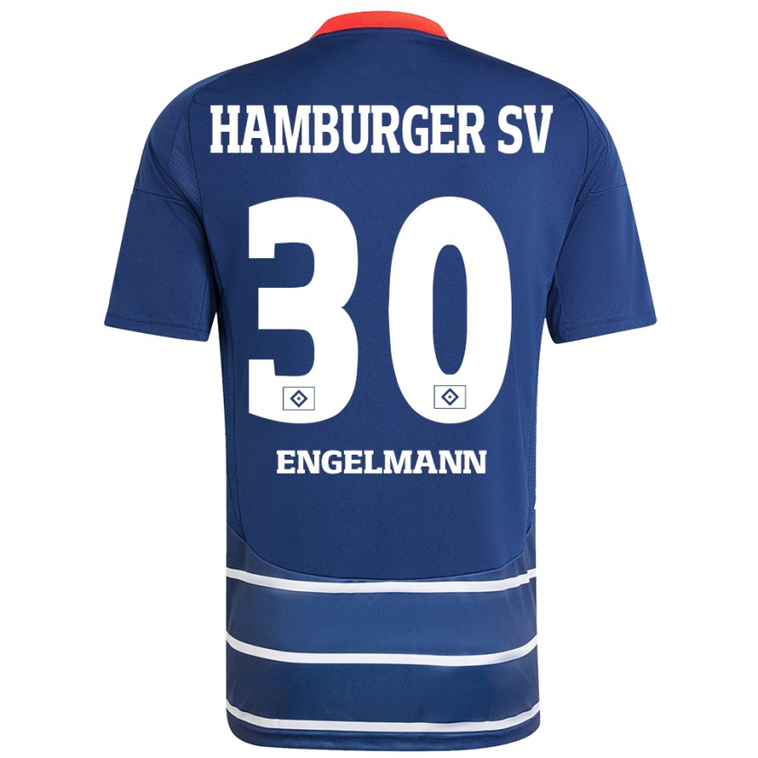 Kandiny Kinder Timon Engelmann #30 Dunkelblau Auswärtstrikot Trikot 2024/25 T-Shirt