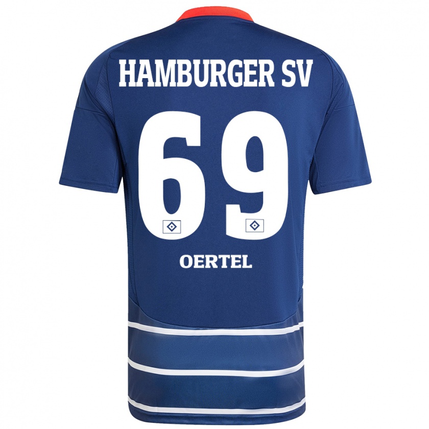 Kandiny Kinder Jan Oertel #69 Dunkelblau Auswärtstrikot Trikot 2024/25 T-Shirt