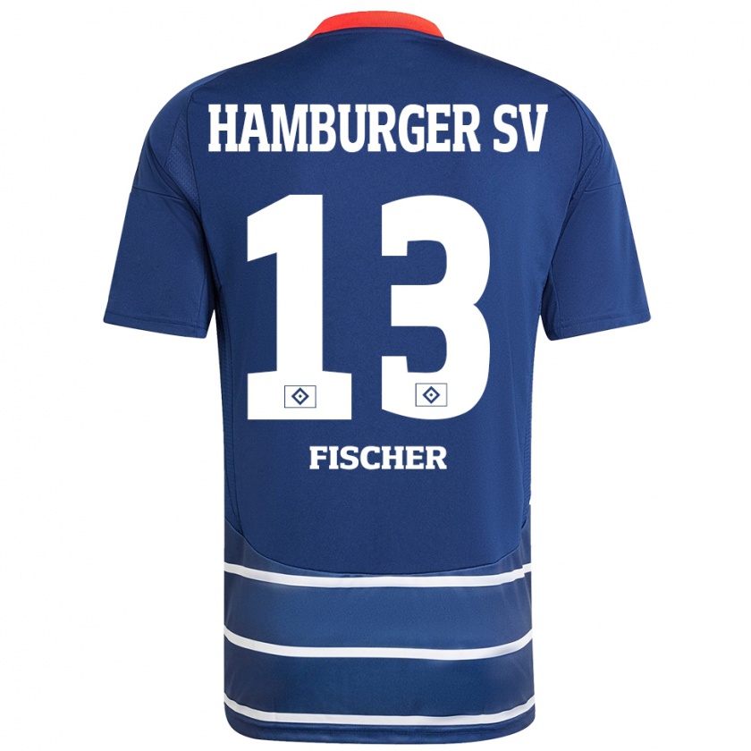 Kandiny Kinder Antonia Fischer #13 Dunkelblau Auswärtstrikot Trikot 2024/25 T-Shirt