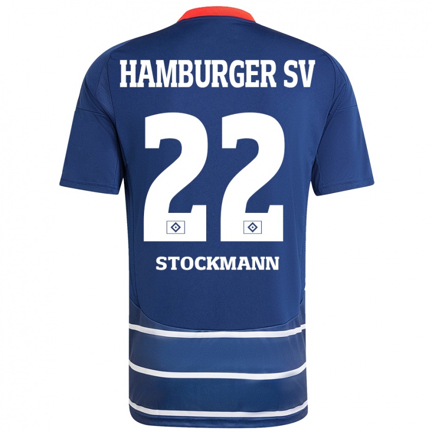 Kandiny Kinder Sarah Stöckmann #22 Dunkelblau Auswärtstrikot Trikot 2024/25 T-Shirt