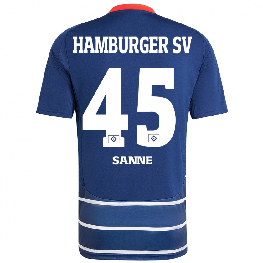 Kandiny Kinder Tom Sanne #45 Dunkelblau Auswärtstrikot Trikot 2024/25 T-Shirt