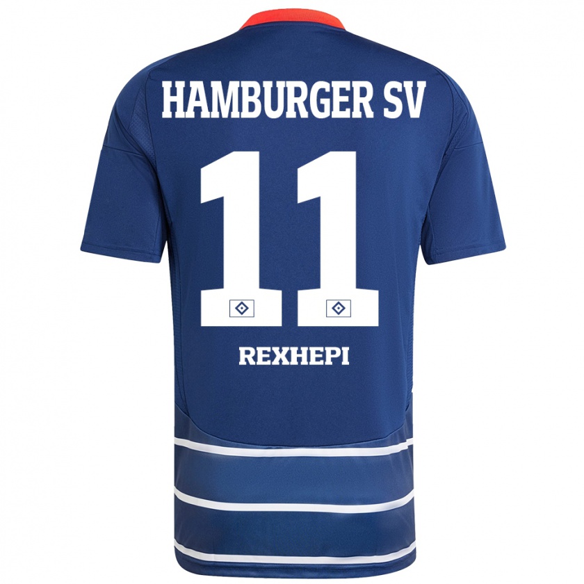 Kandiny Kinder Arlind Rexhepi #11 Dunkelblau Auswärtstrikot Trikot 2024/25 T-Shirt