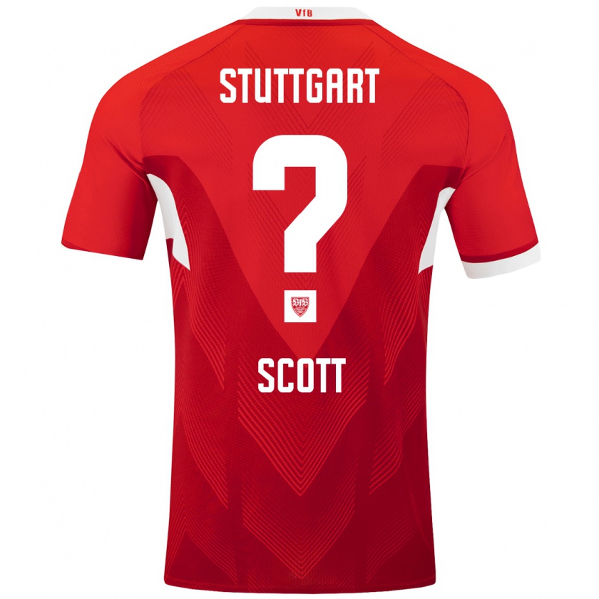 Kandiny Kinder Elijah Scott #0 Rot Weiß Auswärtstrikot Trikot 2024/25 T-Shirt