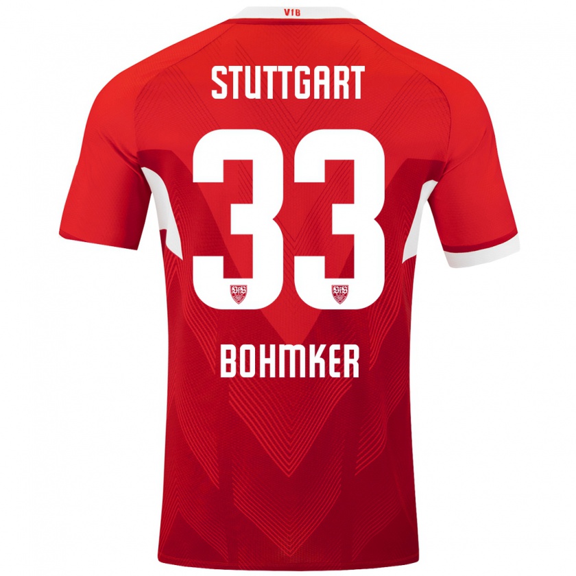 Kandiny Kinder Finn Böhmker #33 Rot Weiß Auswärtstrikot Trikot 2024/25 T-Shirt