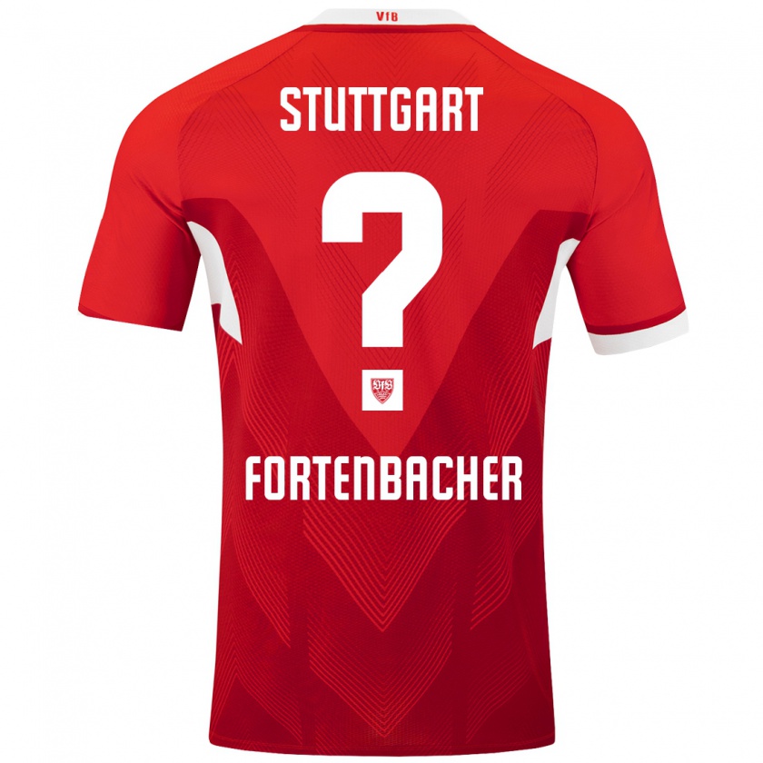 Kandiny Kinder Jannik Fortenbacher #0 Rot Weiß Auswärtstrikot Trikot 2024/25 T-Shirt