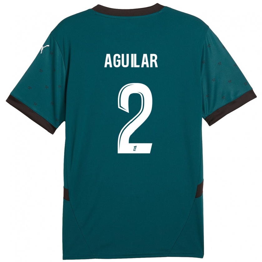 Kandiny Kinder Ruben Aguilar #2 Dunkelgrün Auswärtstrikot Trikot 2024/25 T-Shirt