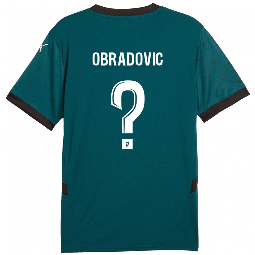 Kandiny Kinder Ognjen Obradovic #0 Dunkelgrün Auswärtstrikot Trikot 2024/25 T-Shirt