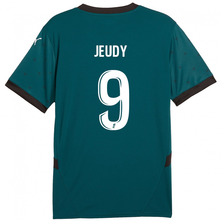 Kandiny Kinder Sherly Jeudy #9 Dunkelgrün Auswärtstrikot Trikot 2024/25 T-Shirt