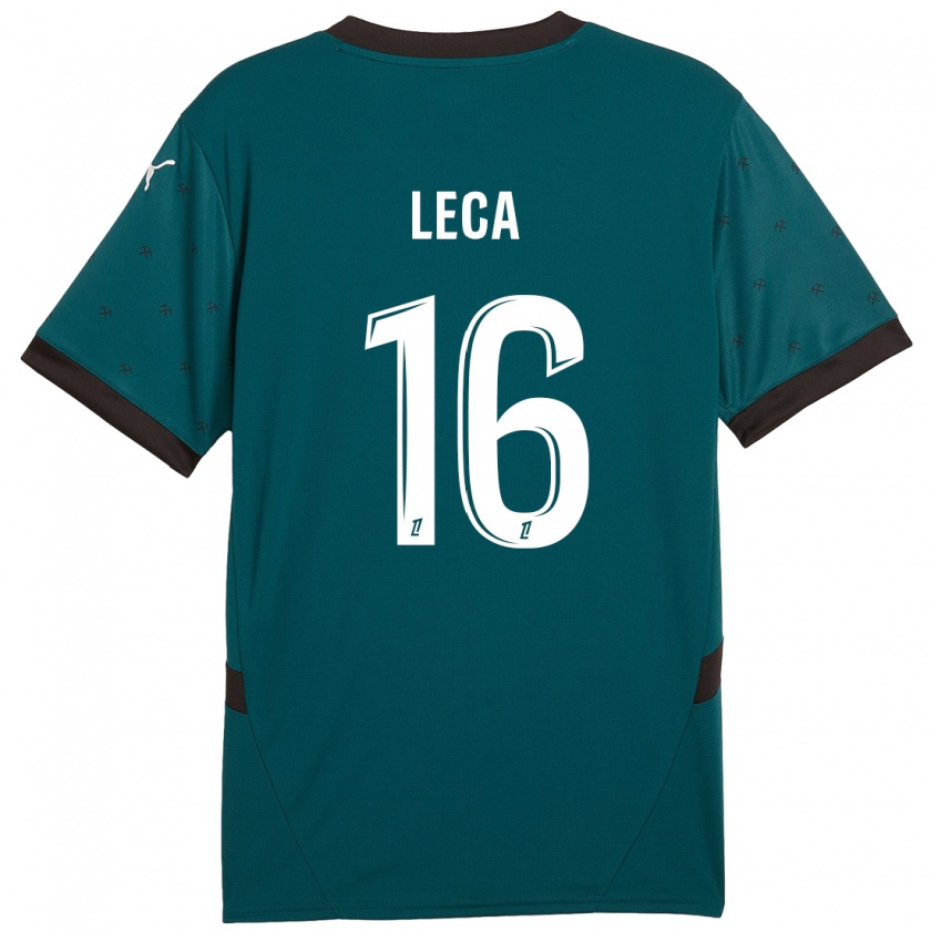 Kandiny Kinder Jean-Louis Leca #16 Dunkelgrün Auswärtstrikot Trikot 2024/25 T-Shirt