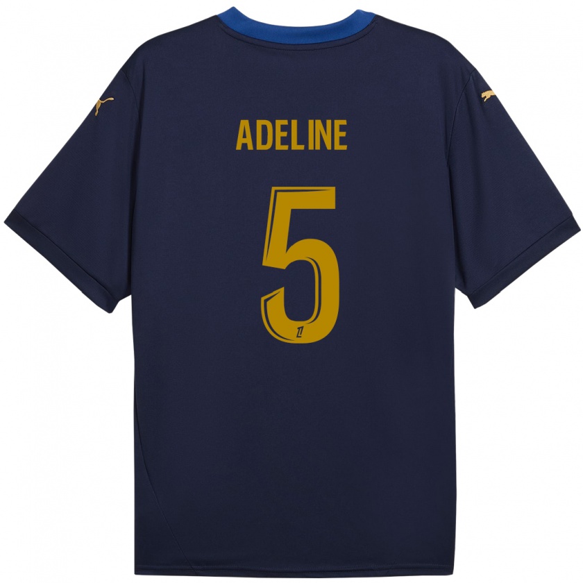 Kandiny Kinder Martin Adeline #5 Marineblau Gold Auswärtstrikot Trikot 2024/25 T-Shirt