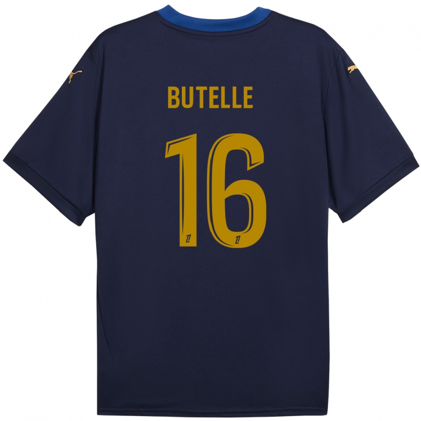 Kandiny Kinder Ludovic Butelle #16 Marineblau Gold Auswärtstrikot Trikot 2024/25 T-Shirt