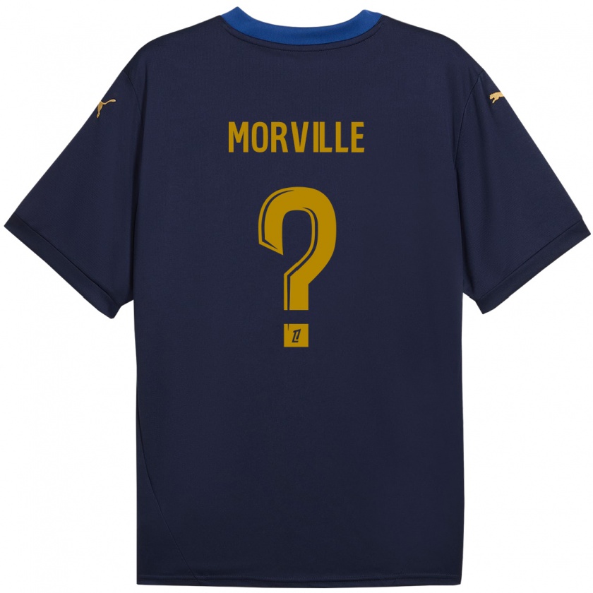 Kandiny Kinder Matisse Morville #0 Marineblau Gold Auswärtstrikot Trikot 2024/25 T-Shirt