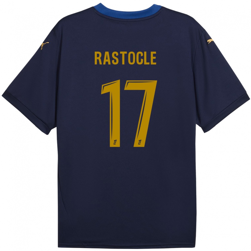 Kandiny Kinder Jade Rastocle #17 Marineblau Gold Auswärtstrikot Trikot 2024/25 T-Shirt