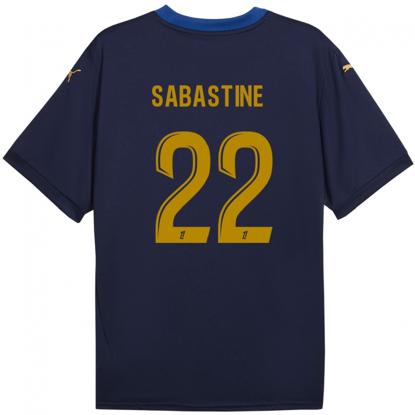 Kandiny Kinder Flourish Sabastine #22 Marineblau Gold Auswärtstrikot Trikot 2024/25 T-Shirt