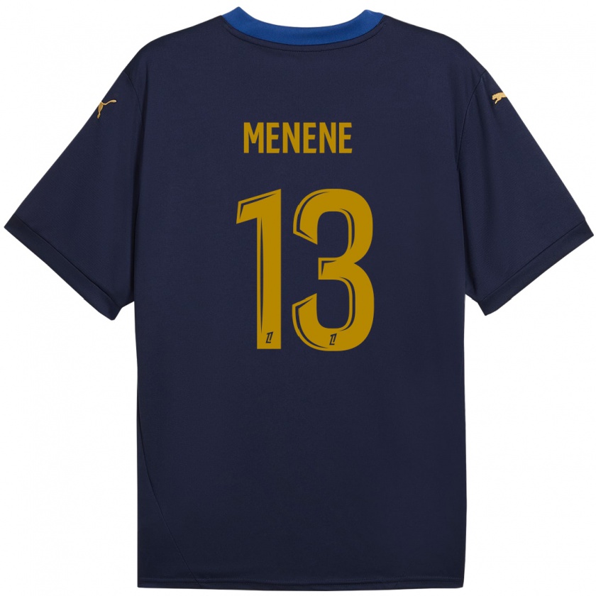 Kandiny Kinder Meyong Menene #13 Marineblau Gold Auswärtstrikot Trikot 2024/25 T-Shirt