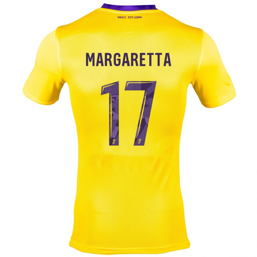 Kandiny Kinder Jessica Margaretta #17 Gelb Lila Auswärtstrikot Trikot 2024/25 T-Shirt