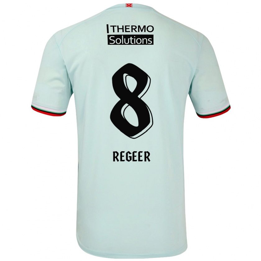 Kandiny Kinder Youri Regeer #8 Hellgrün Auswärtstrikot Trikot 2024/25 T-Shirt