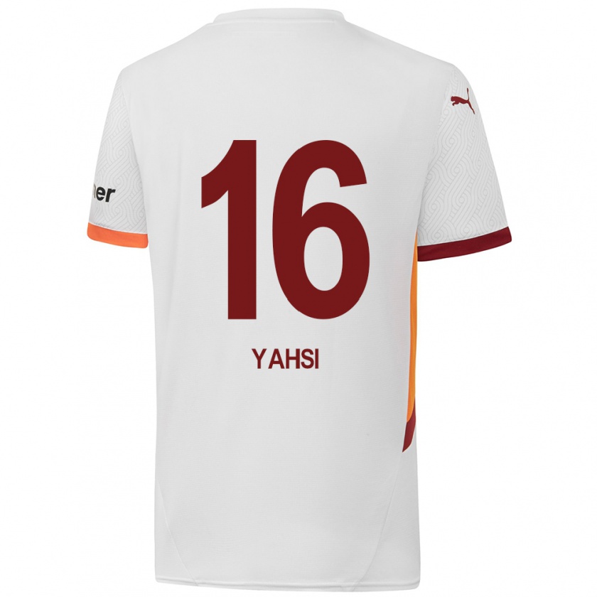 Kandiny Kinder İsmail Yahşi #16 Weiß Gelb Rot Auswärtstrikot Trikot 2024/25 T-Shirt