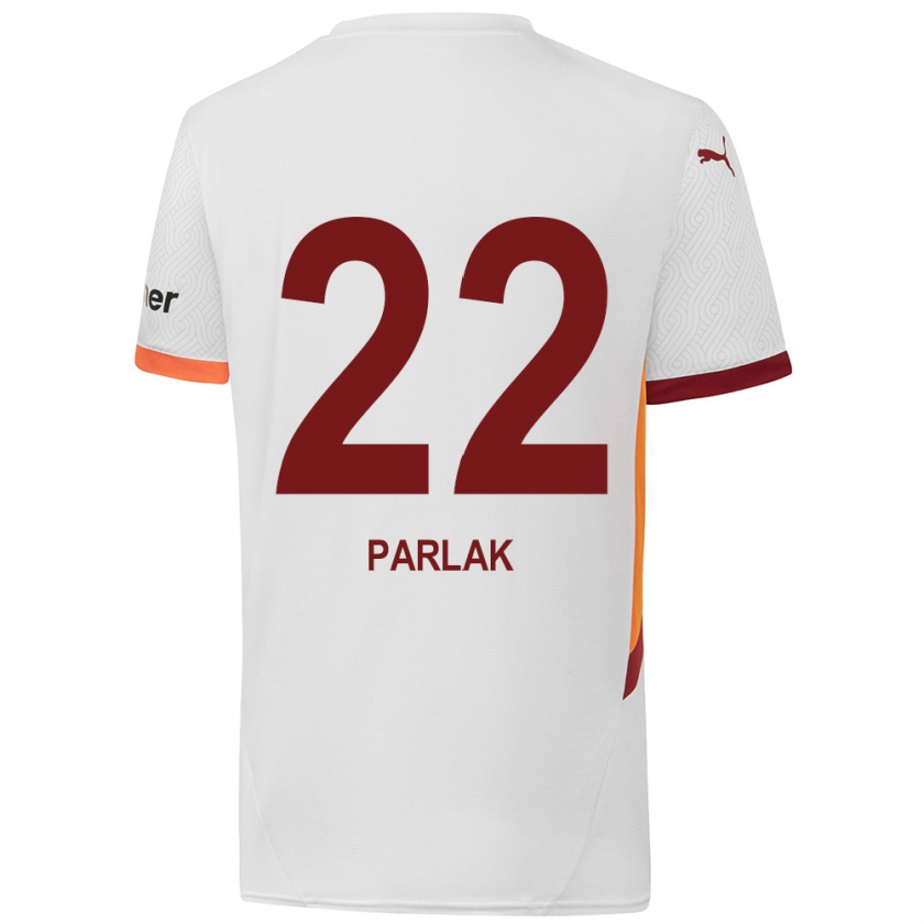 Kandiny Kinder Nazlıcan Parlak #22 Weiß Gelb Rot Auswärtstrikot Trikot 2024/25 T-Shirt