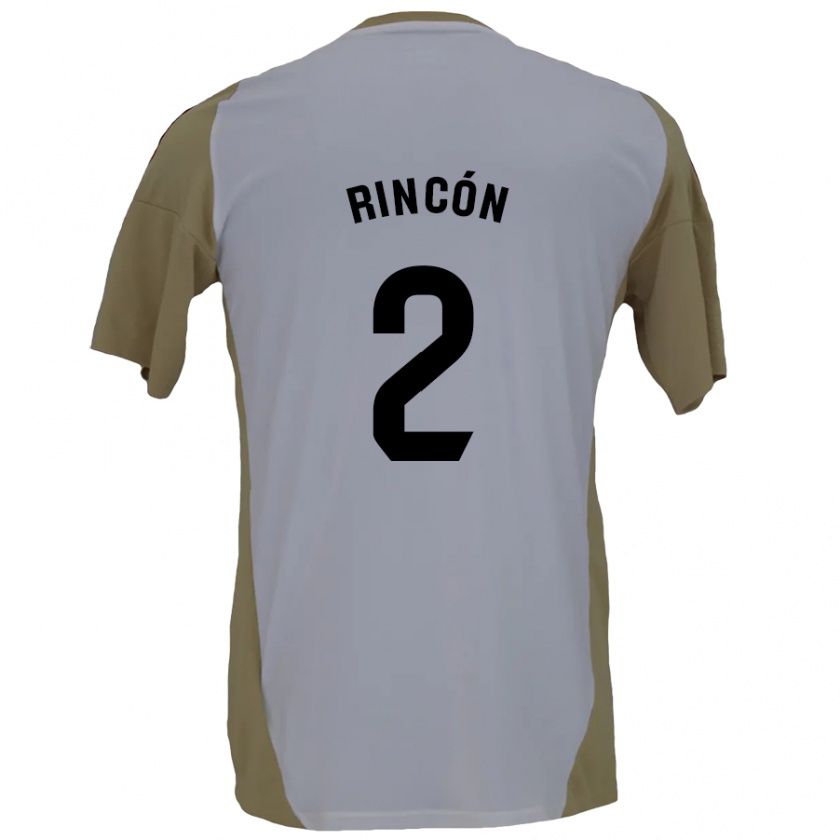 Kandiny Kinder Hugo Rincón #2 Braunweiß Auswärtstrikot Trikot 2024/25 T-Shirt