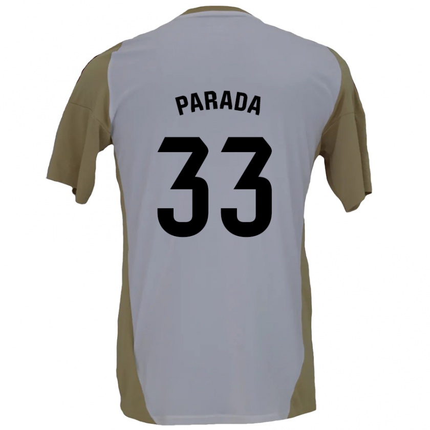 Kandiny Kinder Victor Parada #33 Braunweiß Auswärtstrikot Trikot 2024/25 T-Shirt