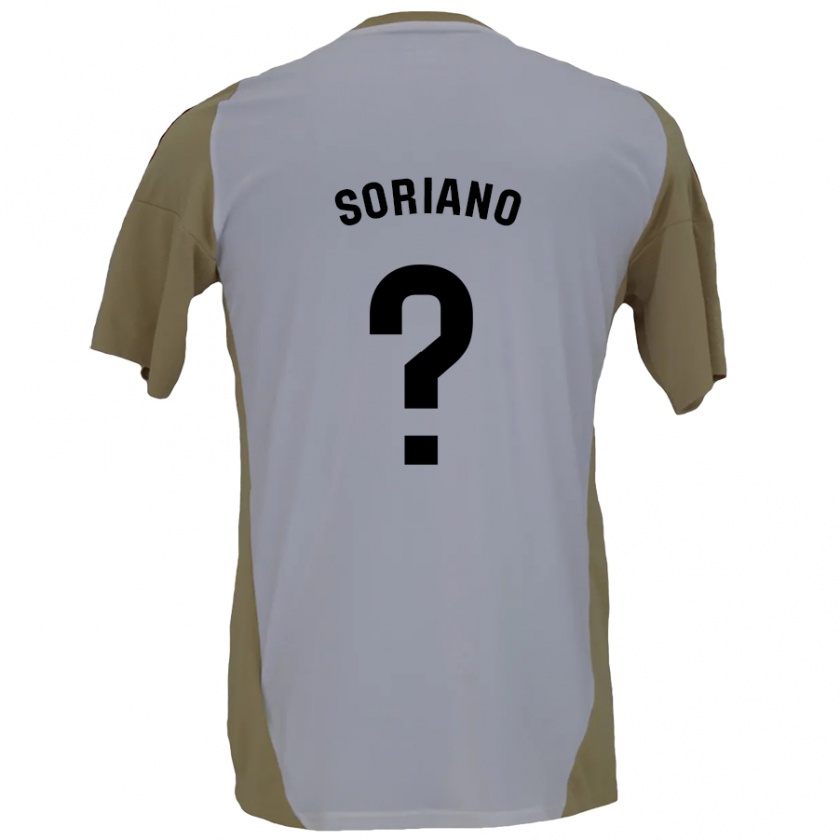 Kandiny Kinder Adrián Soriano #0 Braunweiß Auswärtstrikot Trikot 2024/25 T-Shirt