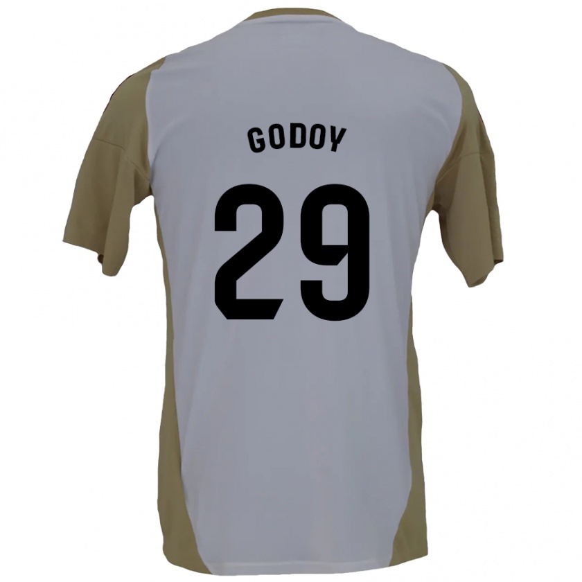 Kandiny Kinder Alan Godoy #29 Braunweiß Auswärtstrikot Trikot 2024/25 T-Shirt