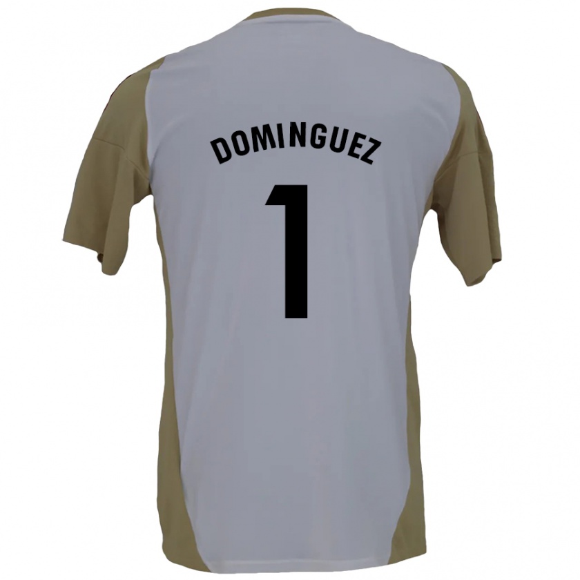 Kandiny Kinder Iago Domínguez #1 Braunweiß Auswärtstrikot Trikot 2024/25 T-Shirt