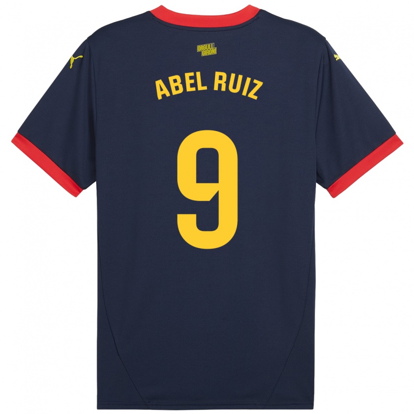 Kandiny Kinder Abel Ruiz #9 Marinerot Auswärtstrikot Trikot 2024/25 T-Shirt