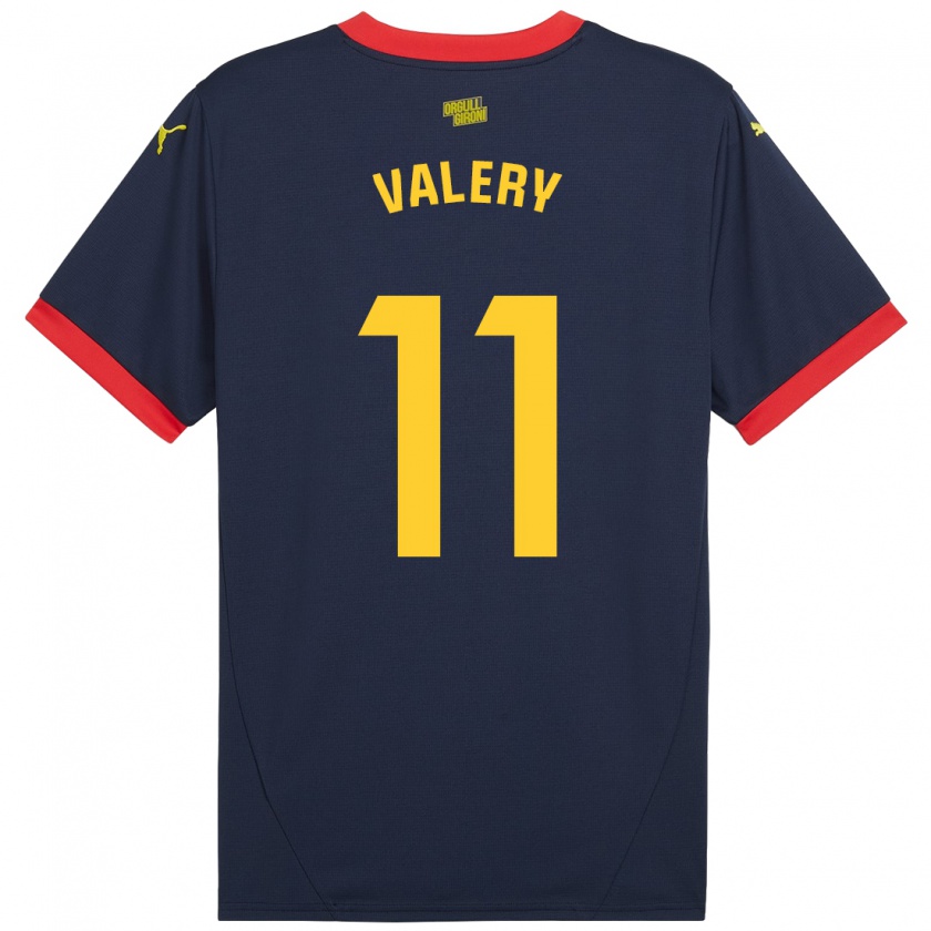 Kandiny Kinder Valery Fernández #11 Marinerot Auswärtstrikot Trikot 2024/25 T-Shirt