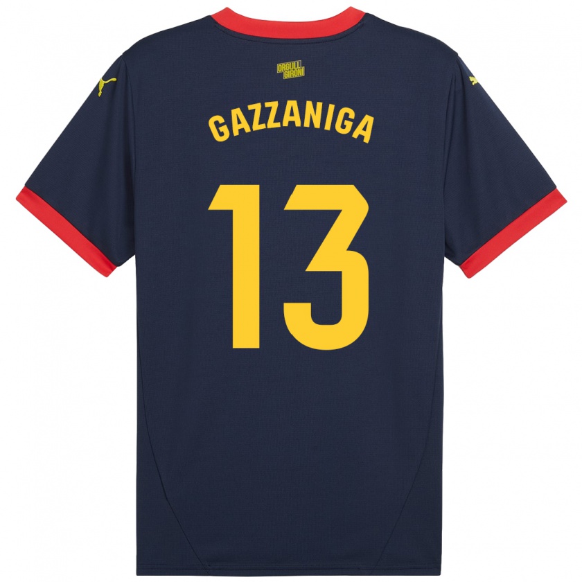 Kandiny Kinder Paulo Gazzaniga #13 Marinerot Auswärtstrikot Trikot 2024/25 T-Shirt