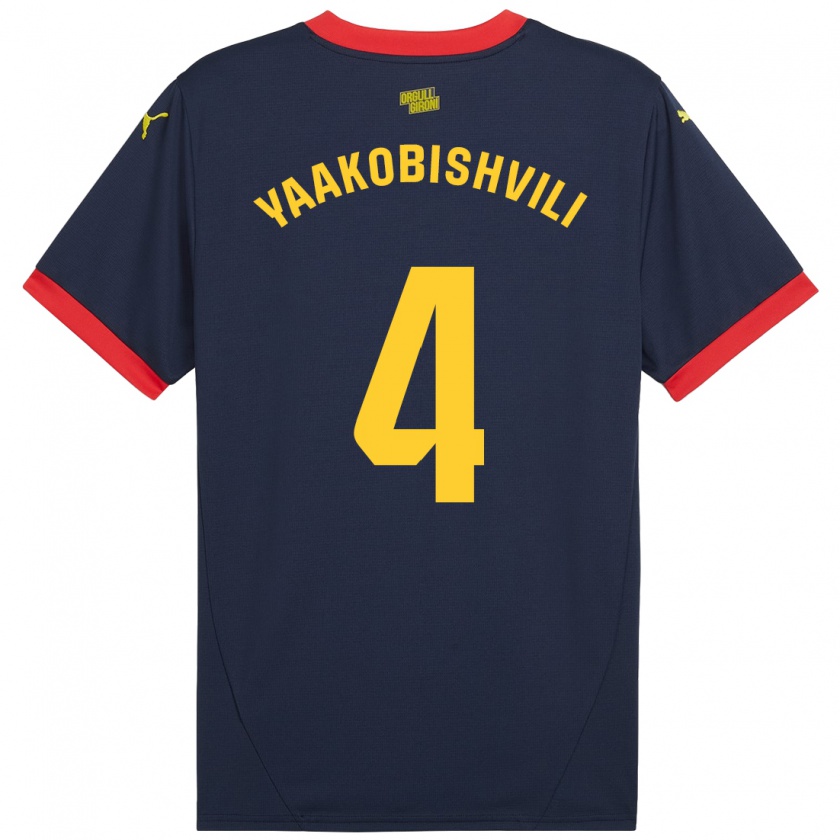 Kandiny Kinder Antal Yaakobishvili #4 Marinerot Auswärtstrikot Trikot 2024/25 T-Shirt