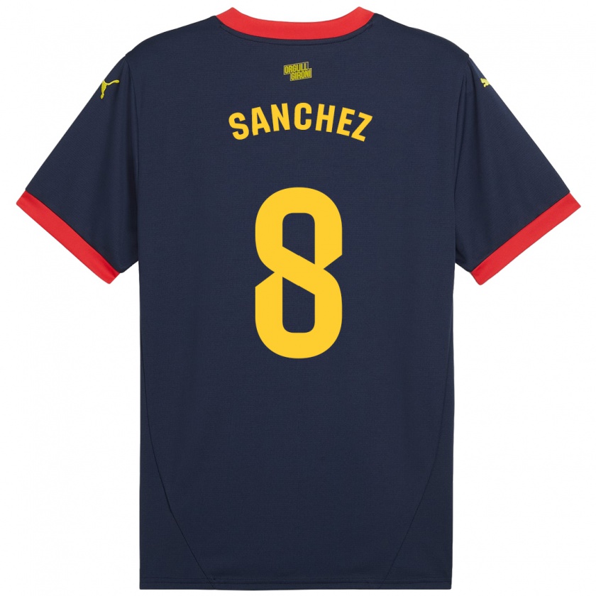 Kandiny Kinder Miguel Ángel Sánchez #8 Marinerot Auswärtstrikot Trikot 2024/25 T-Shirt