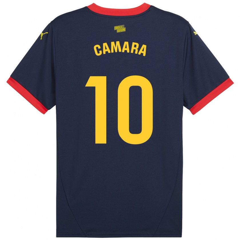 Kandiny Kinder Dawda Camara #10 Marinerot Auswärtstrikot Trikot 2024/25 T-Shirt