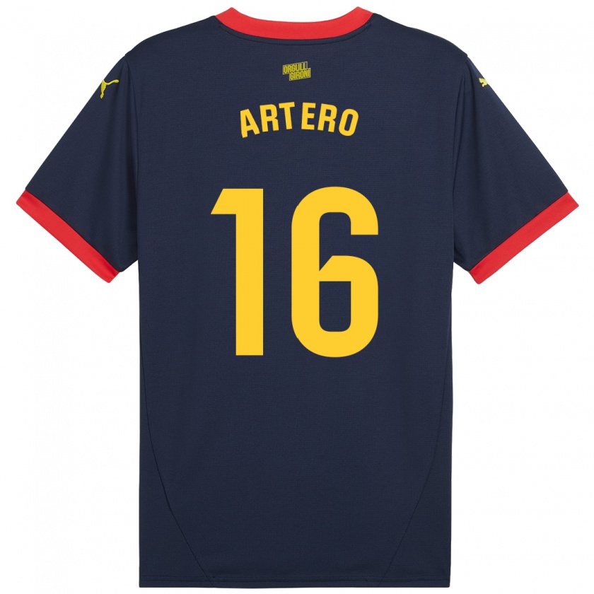 Kandiny Kinder Ricard Artero #16 Marinerot Auswärtstrikot Trikot 2024/25 T-Shirt