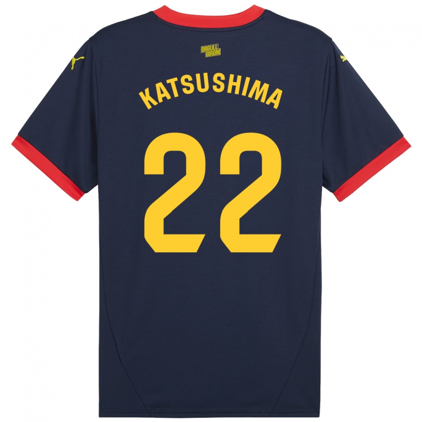 Kandiny Kinder Shinnosuke Katsushima #22 Marinerot Auswärtstrikot Trikot 2024/25 T-Shirt