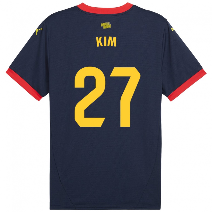 Kandiny Kinder Min-Su Kim #27 Marinerot Auswärtstrikot Trikot 2024/25 T-Shirt