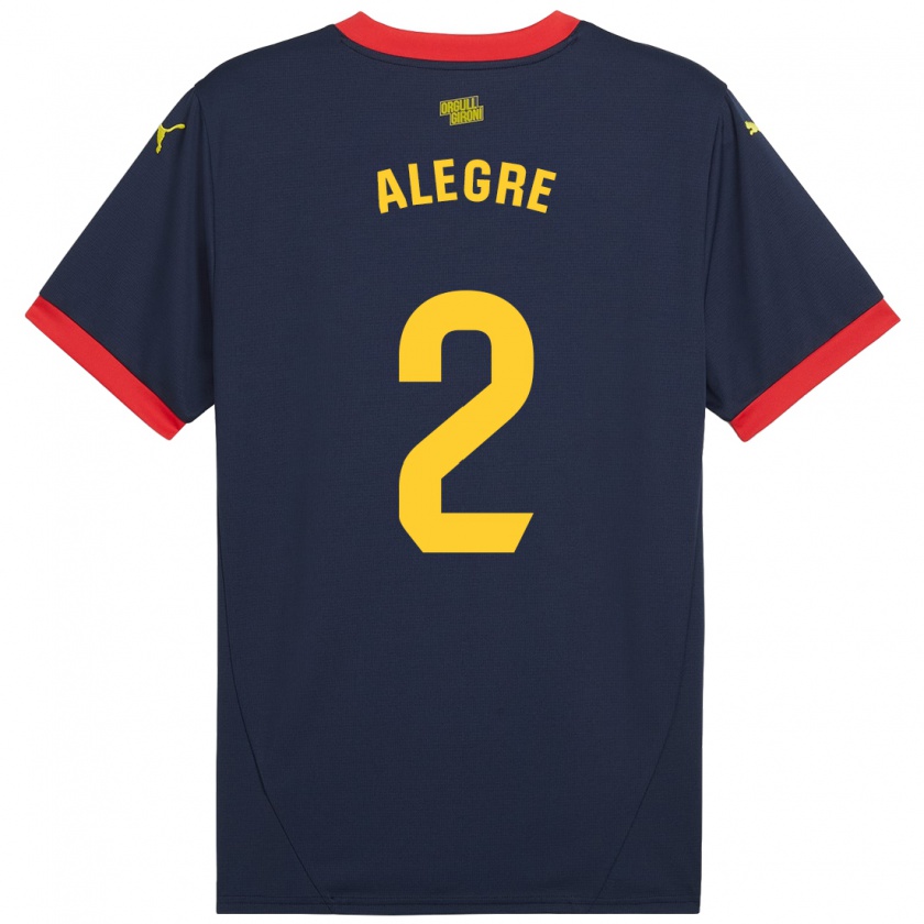 Kandiny Kinder Marc Alegre #2 Marinerot Auswärtstrikot Trikot 2024/25 T-Shirt