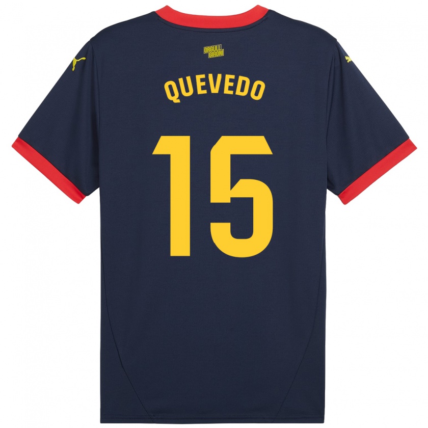 Kandiny Kinder Erik Quevedo #15 Marinerot Auswärtstrikot Trikot 2024/25 T-Shirt