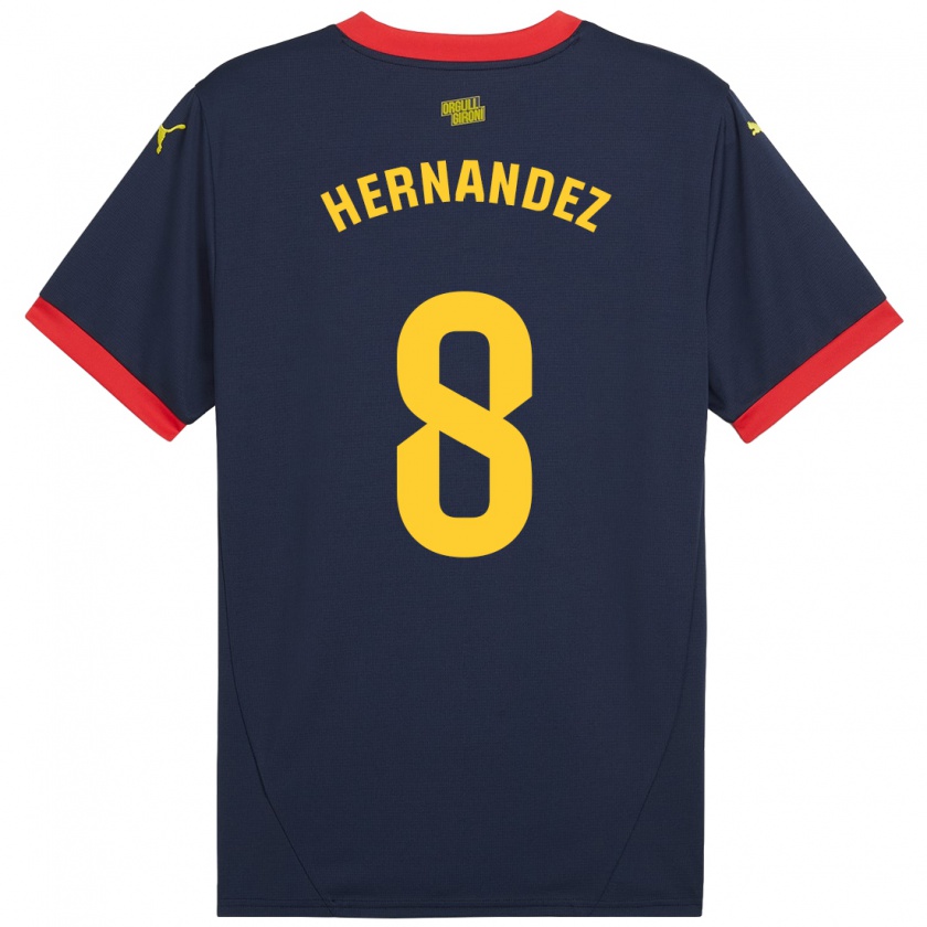 Kandiny Kinder Sofia Hernández #8 Marinerot Auswärtstrikot Trikot 2024/25 T-Shirt