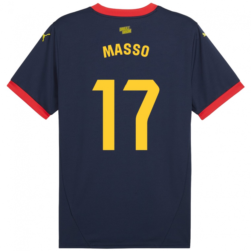 Kandiny Kinder Ainoa Massó #17 Marinerot Auswärtstrikot Trikot 2024/25 T-Shirt