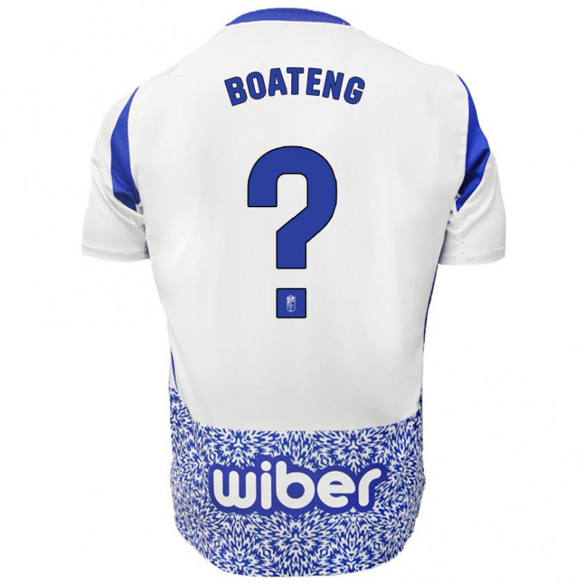 Kandiny Kinder Robin Boateng #0 Weiß Blau Auswärtstrikot Trikot 2024/25 T-Shirt