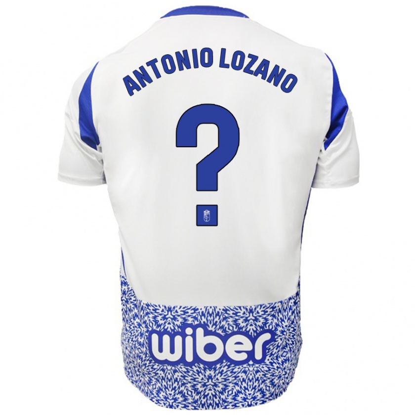 Kandiny Kinder José Antonio Lozano #0 Weiß Blau Auswärtstrikot Trikot 2024/25 T-Shirt