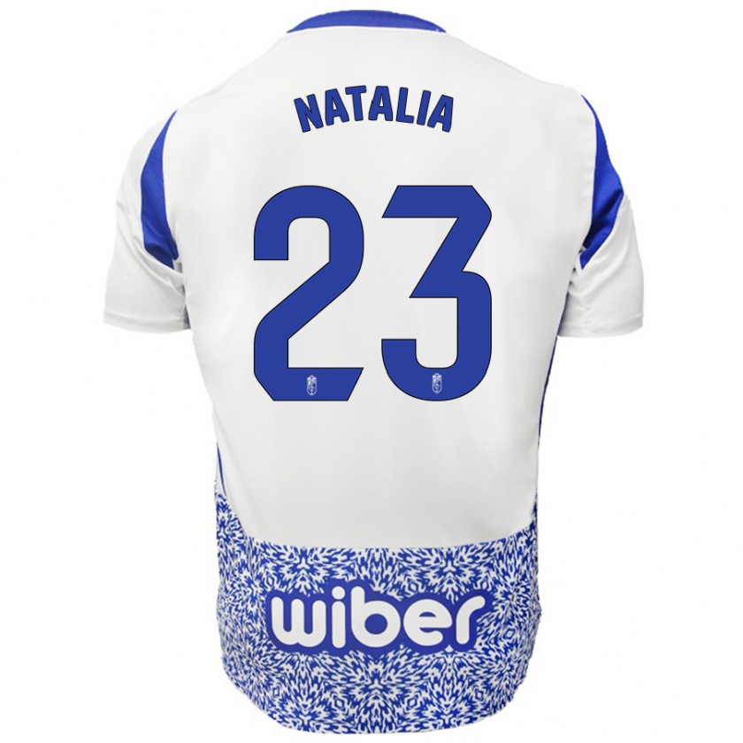 Kandiny Kinder Natalia #23 Weiß Blau Auswärtstrikot Trikot 2024/25 T-Shirt