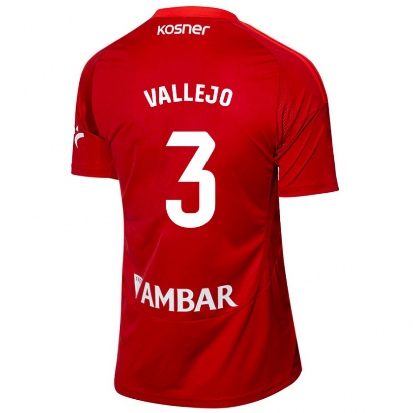 Kandiny Kinder Jaime Vallejo #3 Weiß Blau Auswärtstrikot Trikot 2024/25 T-Shirt