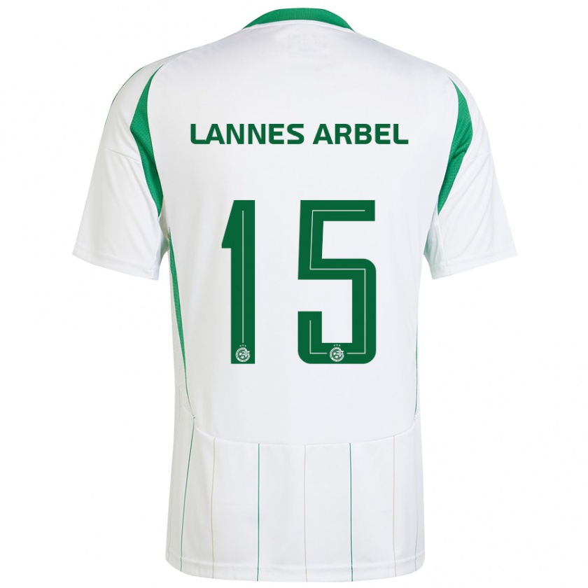 Kandiny Kinder Tomer Lannes Arbel #15 Weiß Grün Auswärtstrikot Trikot 2024/25 T-Shirt