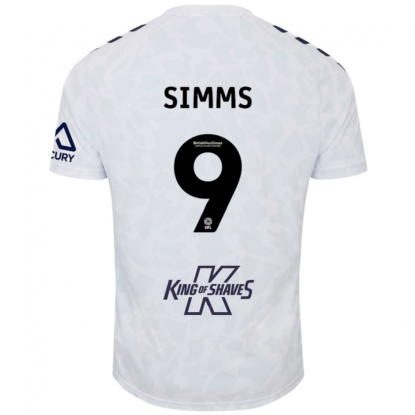 Kandiny Kinder Ellis Simms #9 Weiß Auswärtstrikot Trikot 2024/25 T-Shirt